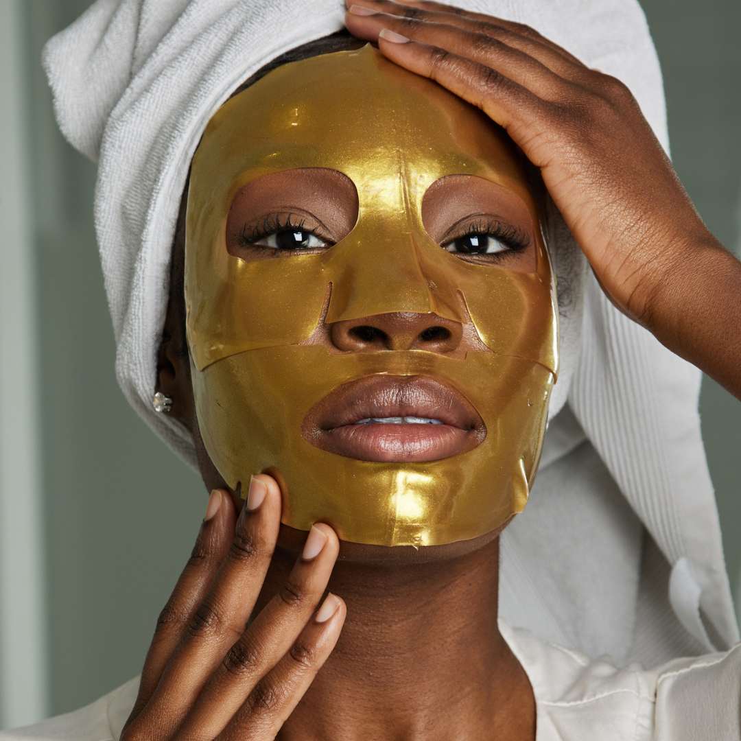 Gold face mask new arrivals